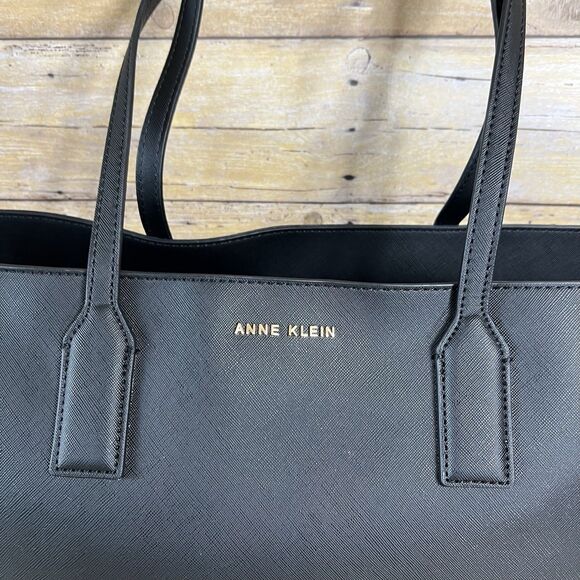 Anne Klein Structured Work Tote and Flap Pouch Bundle Black - Picture 3 of 16